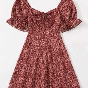 Puff sleeve milkmaid dress